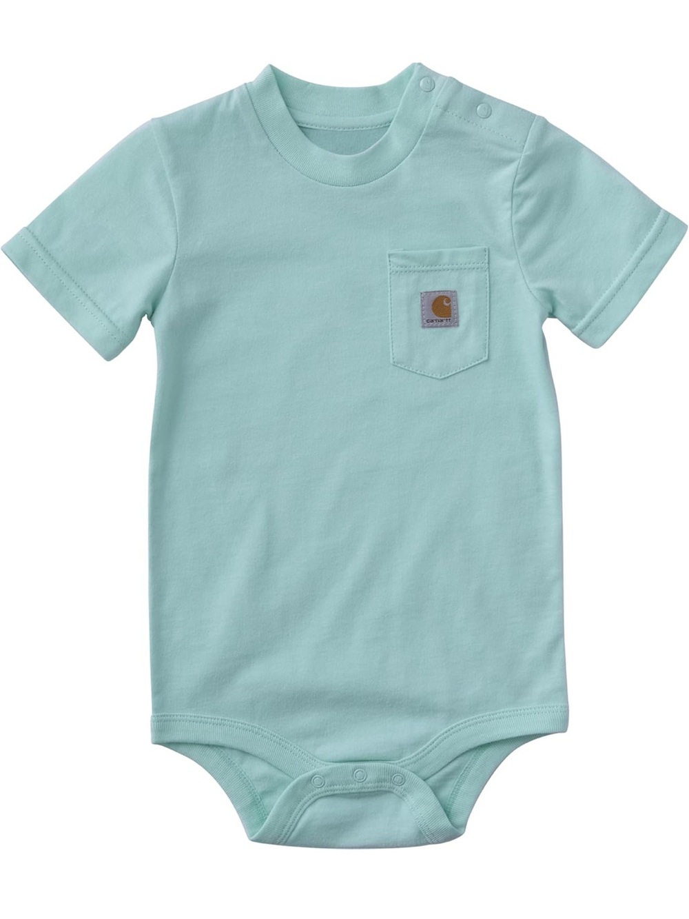 Brand New Carhartt Toddler Short-Sleeve Pocket Bodysuit in Aqua